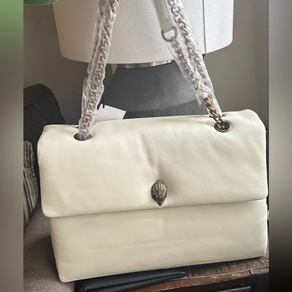 Authentic KURT GEIGER XL Pillow leather flap magnetic shoulder bag - Picture 1 of 15